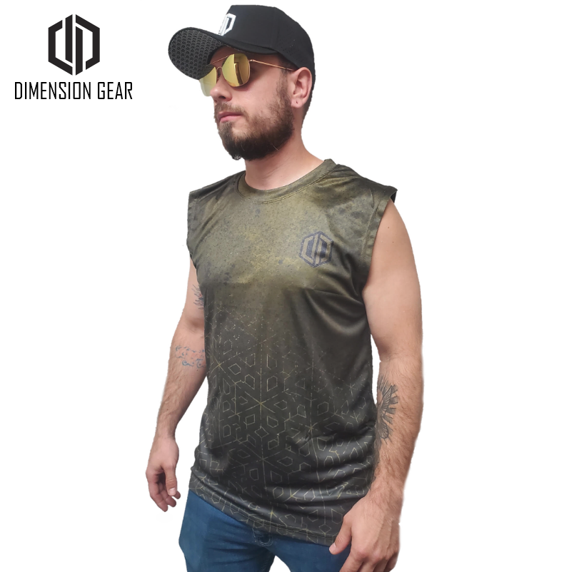 Dimension Gear Live-Dri Tank Top - Moss Six Stone