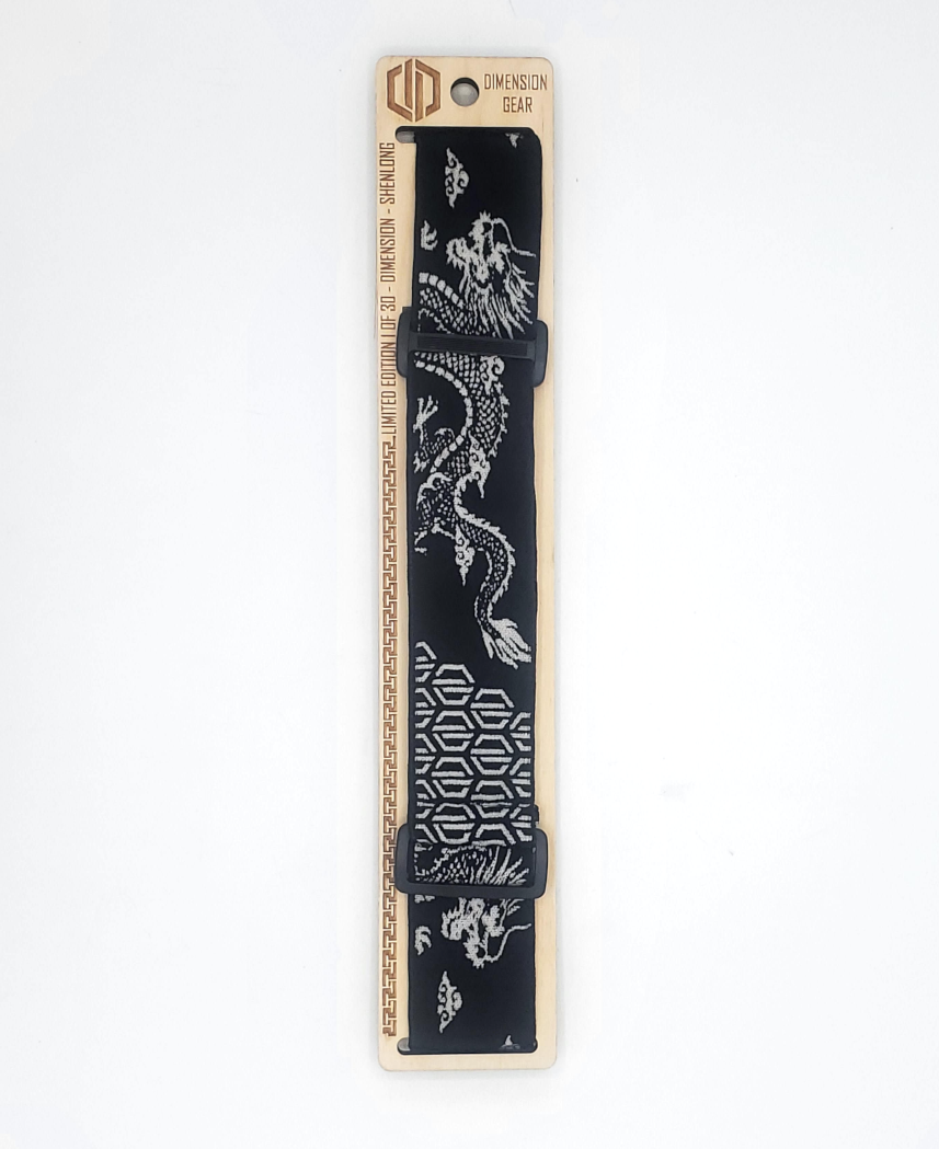 Dimension Gear Woven Goggle Strap - Shenlong - Black/White