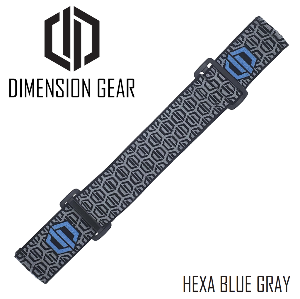 Dimension Gear Woven Goggle Strap - Hexa Blue Gray